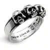 Caput Mortum Triple Skull Ring by Alchemy Gothic