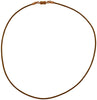 Antique Copper 1.8mm Fine Brown Leather Cord Necklace with Magnetic Clasp
