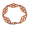 Reversible Antique Copper Plated Celtic Knot Infinity Link Bracelet - 8 Inches