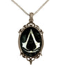 Assassin's Creed Video Game Symbol Antique Silver Cameo Pendant Necklace