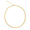 Gold Plated 3.3mm Calypso Snake Chain Necklace with Extra Durable Protective Finish, 18"-20"