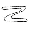 1.8mm Fine Gunmetal Plated Steel Ball Chain Necklace with Extra Durable Color Protect Finish