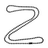 2.4mm Gunmetal Plated Steel Ball Chain Necklace with Extra Durable Color Protect Finish