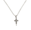 Ichthus/Ichthys Jesus Fish Cross Charm Pendant Necklace, Adjustable Sterling Silver
