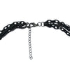 Deluxe Gothic Crosses Retro 80s Madonna Multilayer Black & Gunmetal Chain Long Multi Strand Necklace