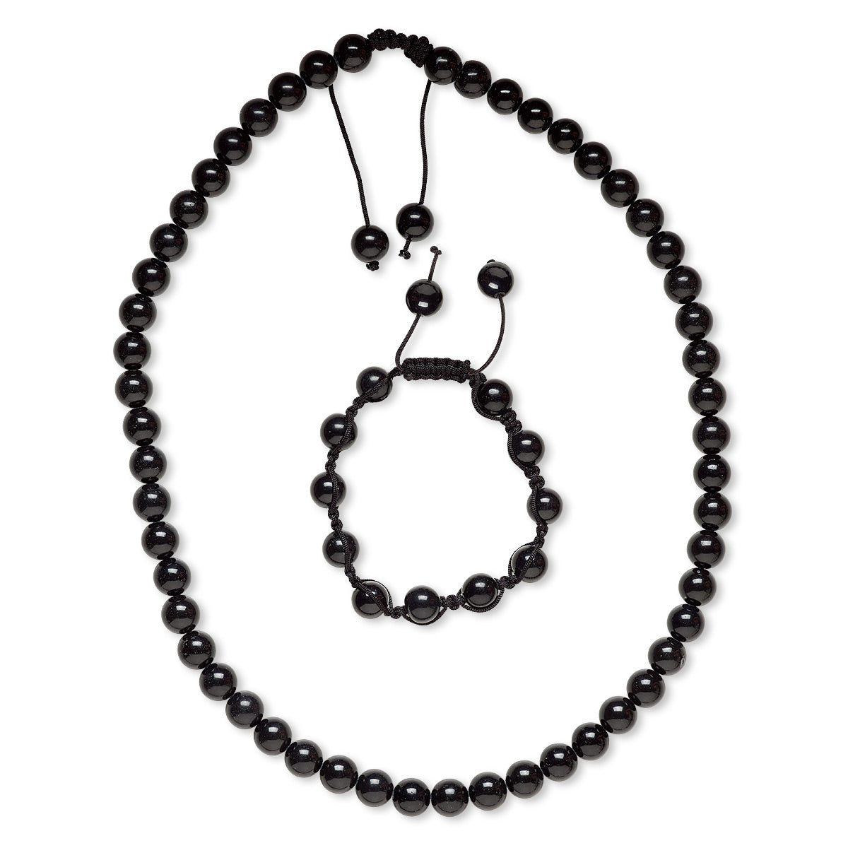 55cm Matte Obsidian Bead Necklace – amberj
