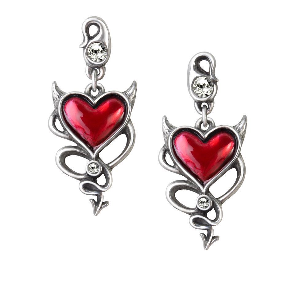 Devil Heart Earrings by Alchemy Gothic
