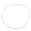 Sterling Silver 1.8mm Fine White Leather Cord Necklace